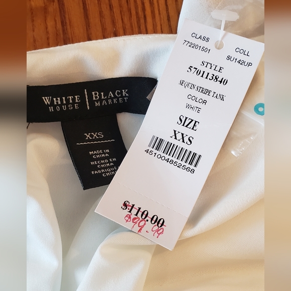 WHBM sequin front tank, size XXS - NEW - Picture 9 of 10